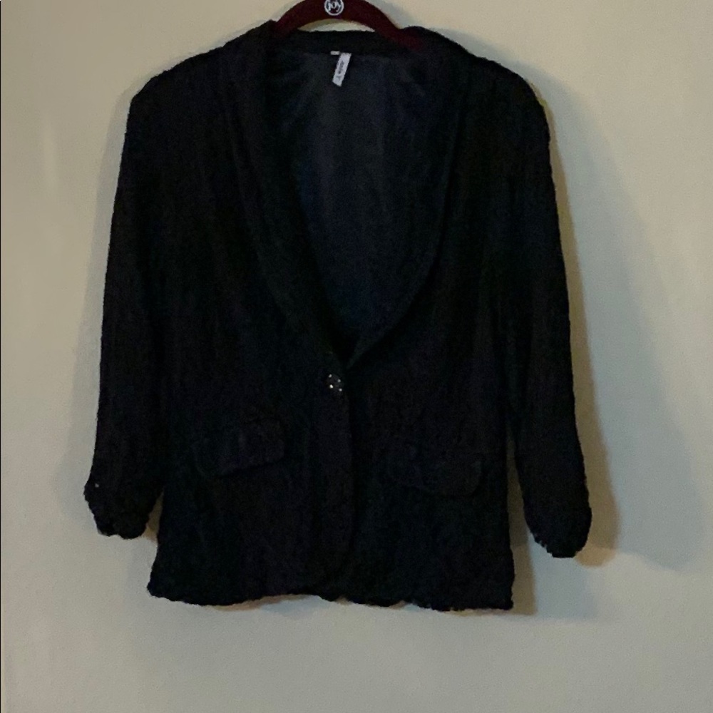 Studio Y black lace blazer